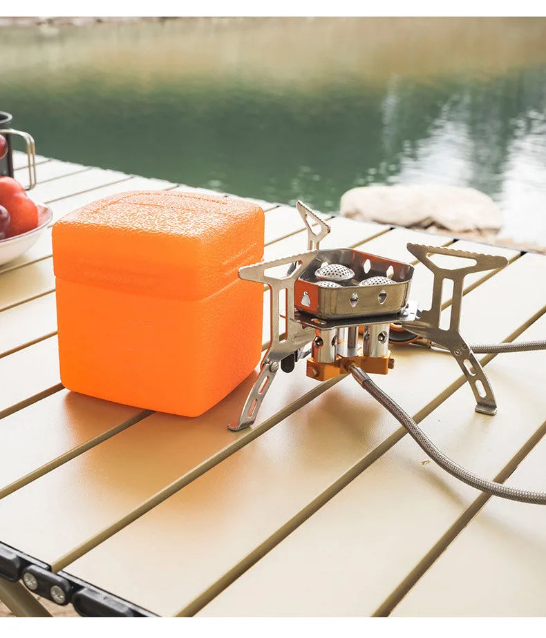 KTX-631955 Portable Folding Gas Stove with 3 Burners for Outdoor Camping and Picnic Use