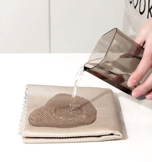 KTX-632019 Absorbent Microfiber Towel for Kitchen Cleaning - Random Colors, Plain Design, Ideal for Glass