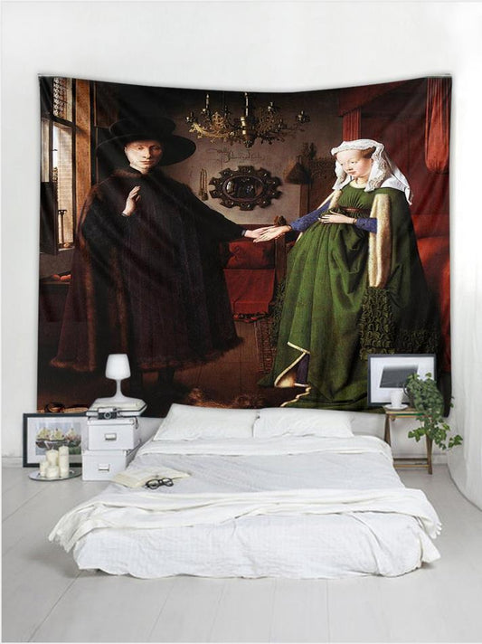 KTX-632147 Arnolfini Portrait Tapestry in Multiple Sizes - 150x100cm, 150x130cm, 150x230cm