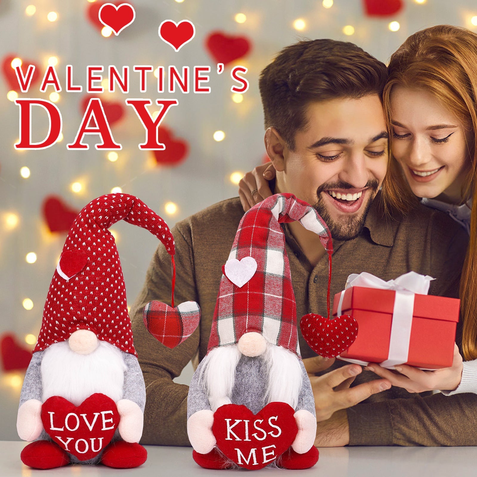 KTX-632275 Cotton Stuffed Faceless Doll Pendant for Valentine's Day Gift