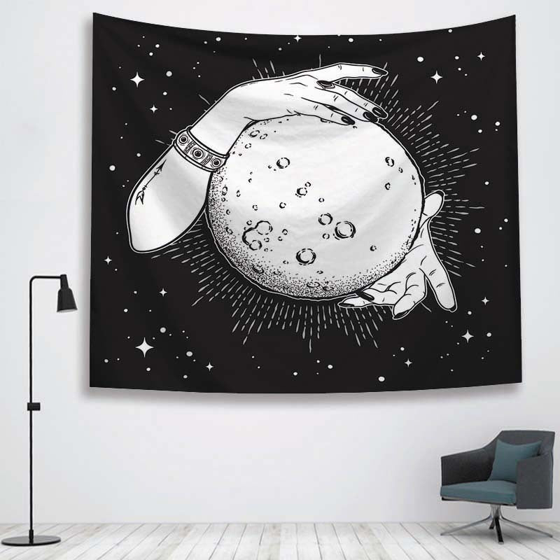 KTX-633299 Lunar Plush Decorative Tapestry - Peach Skin Mercerized Material, 100x75 cm, 150x130 cm, 200x100 cm, Machine Washable