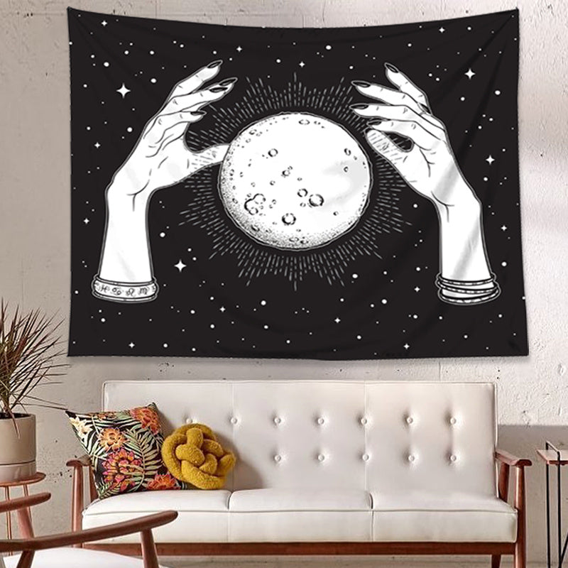 KTX-633299 Lunar Plush Decorative Tapestry - Peach Skin Mercerized Material, 100x75 cm, 150x130 cm, 200x100 cm, Machine Washable