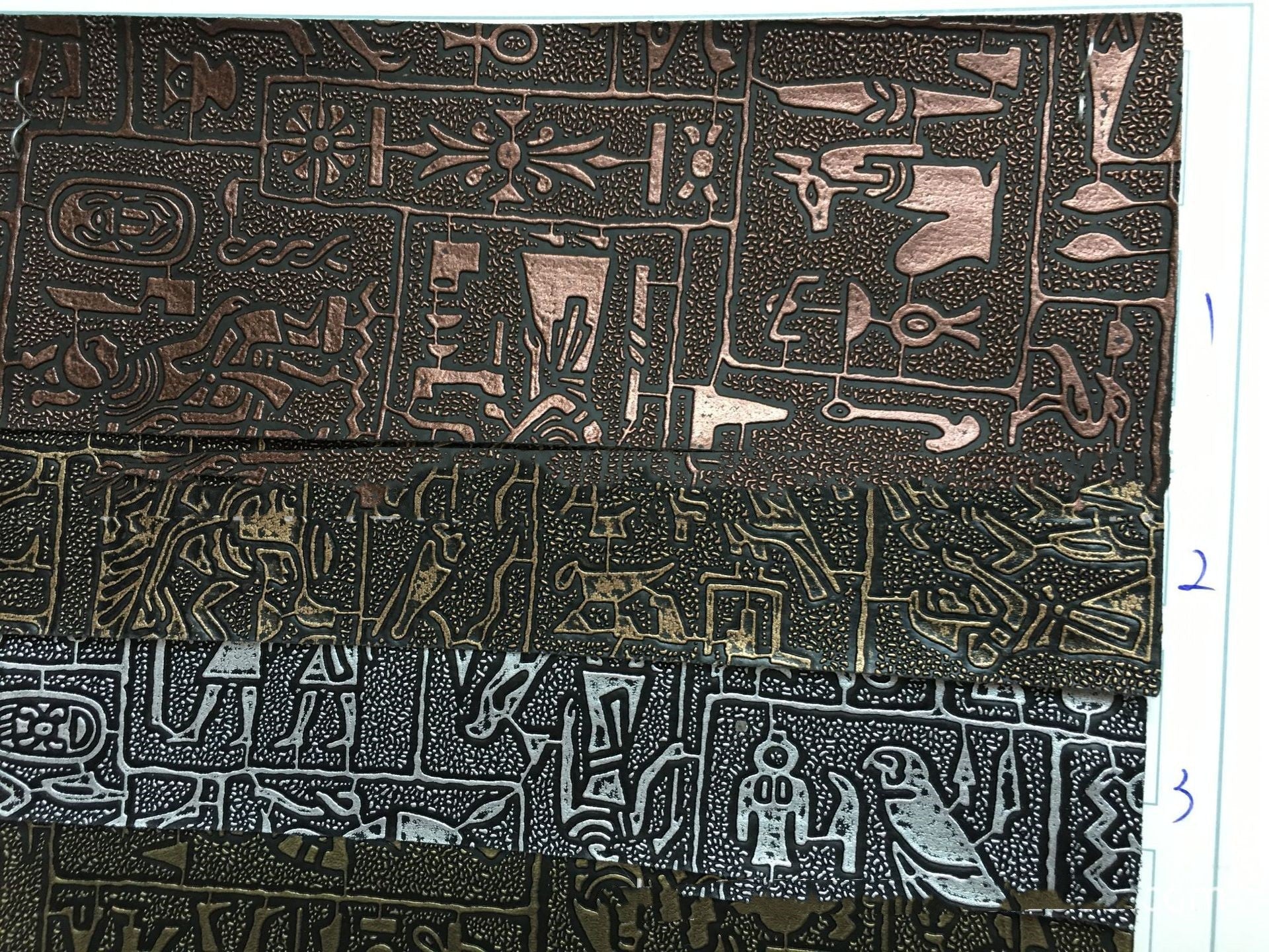 KTX-633427 Egyptian Antique Pattern PVC Leather Fabric for Multifunctional Use