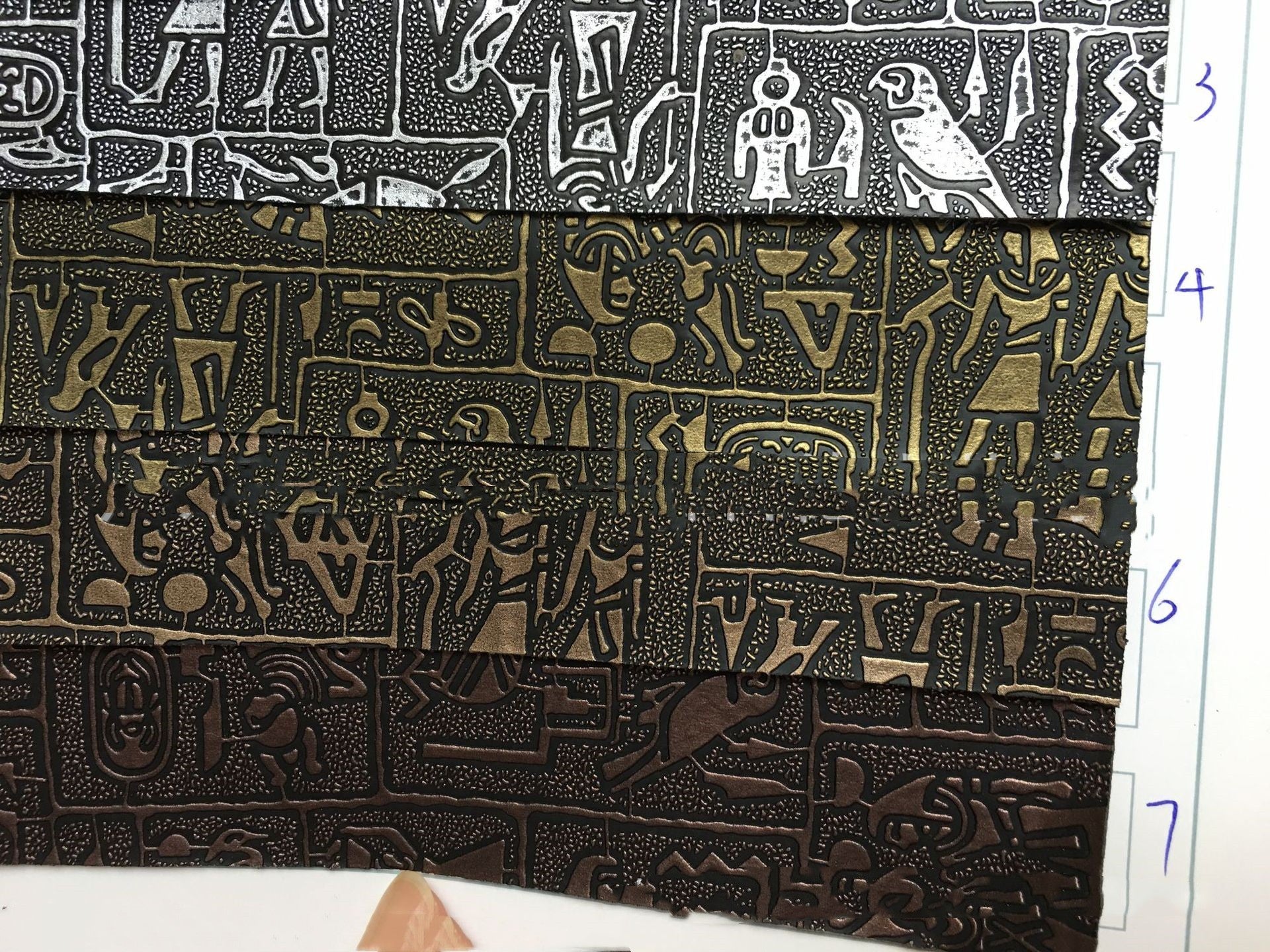 KTX-633427 Egyptian Antique Pattern PVC Leather Fabric for Multifunctional Use