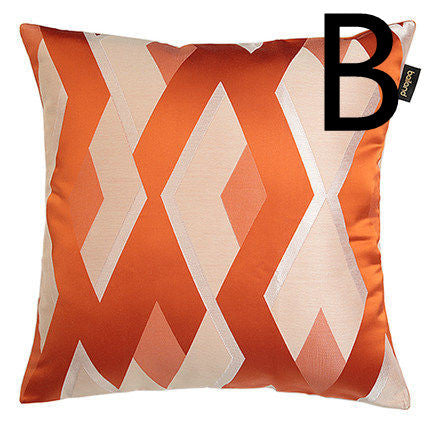KTX-633427 Geometric Pattern Throw Pillow Case – Stylish Polyester Cushion Cover for Home Decor