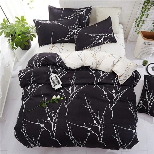 KTX-633555 Elegant 4-Piece Bed Linen Set for 1.5m & 2.2m Beds