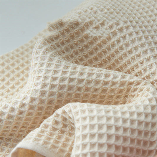 KTX-634323 Pure Cotton Japanese-Style Absorbent Honeycomb Pattern Towels in Multiple Sizes and Colors