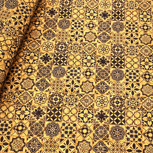 KTX-634579 Cork Leather Plaid Makeup Bag Hand Pulled Case for Versatile Use