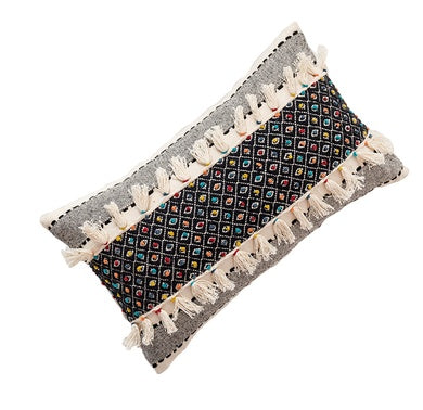 KTX-635731 Bohemian Cotton Hand-Woven Pillow - Multiple Sizes Available