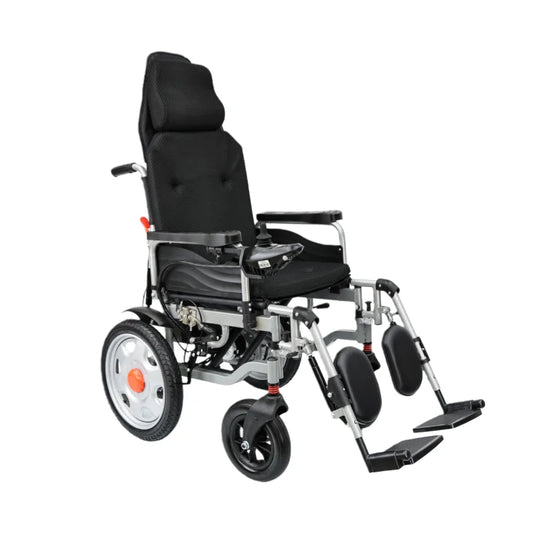 KTX-635923 Lightweight Folding Electric Wheelchair with Remote Control, 12Ah Battery, Carbon Steel Frame, 120kg Capacity, CE Certified