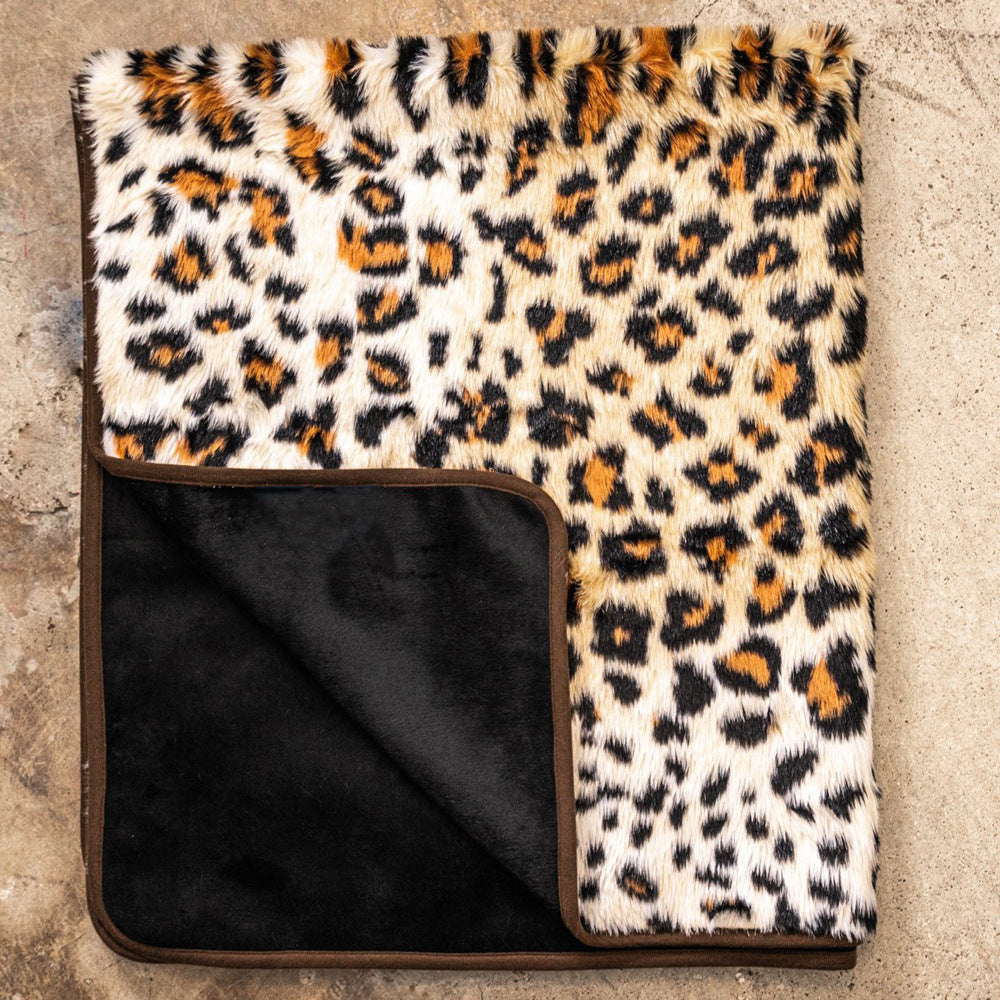 KTX-637331 Winter Thick Pet Warm Pad for Dogs, Cats, and Small Animals - Soft Cloth, Grey and White