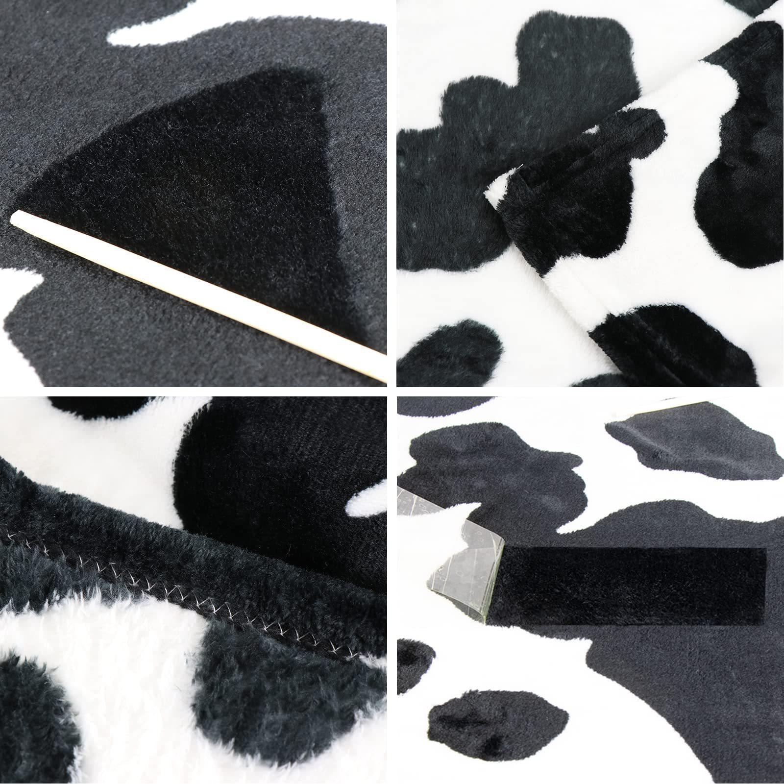KTX-637971 Cow Print Flannel Blanket - Soft and Cozy, Available in Multiple Sizes for All Seasons