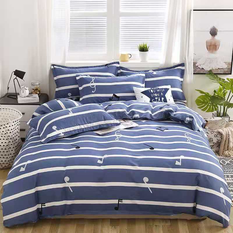 KTX-638675 Brushed Bed Sheet and Duvet Cover Set with Multiple Stylish Designs
