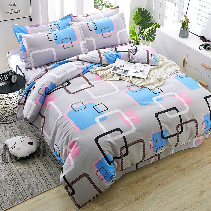 KTX-638675 Brushed Bed Sheet and Duvet Cover Set with Multiple Stylish Designs