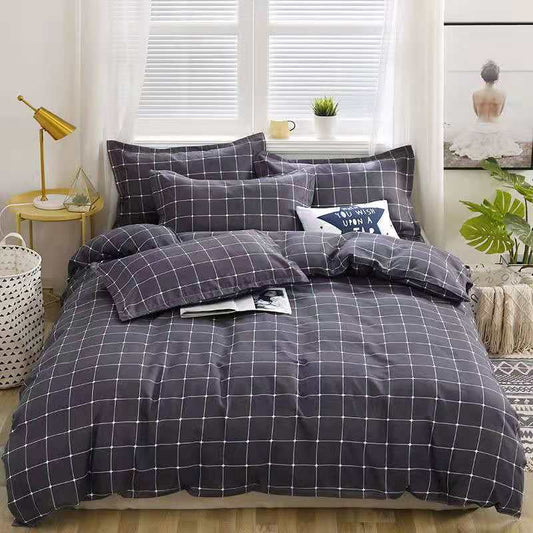 KTX-638675 Brushed Bed Sheet and Duvet Cover Set with Multiple Stylish Designs