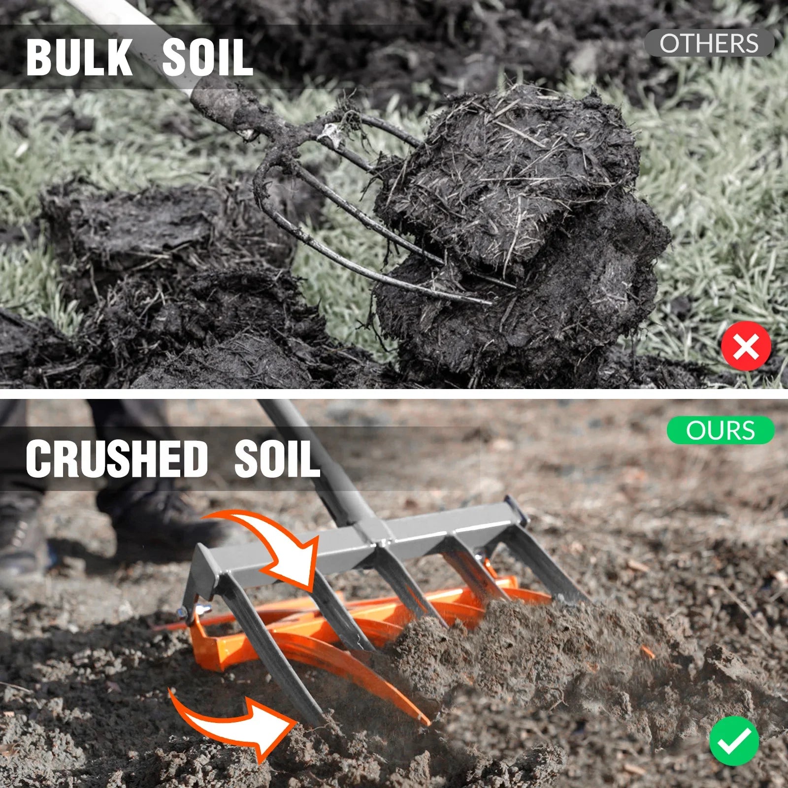 KTX-639699 2-in-1 Hand Soil Digging Machine and Tiller for Efficient Gardening and Landscaping