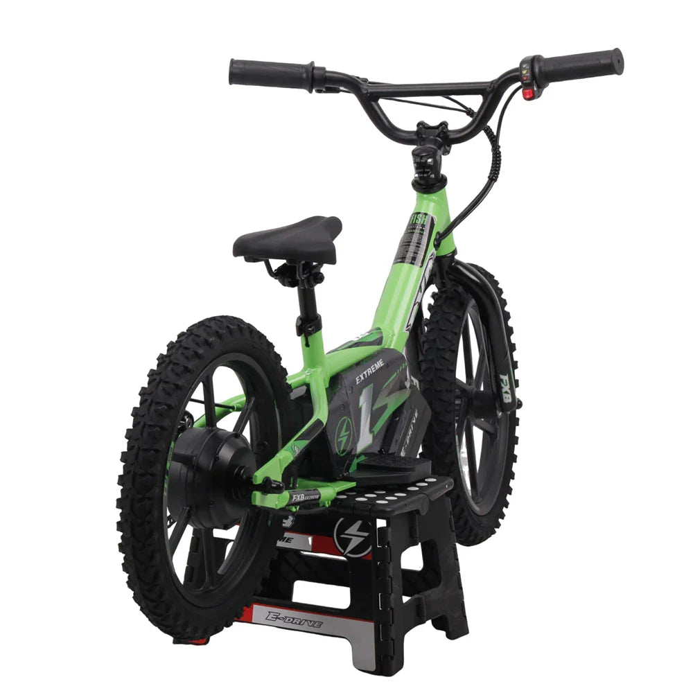 KTX-639763 Electric 16-Inch Balance Bike for Kids with Leather Saddle and Adjustable Speed