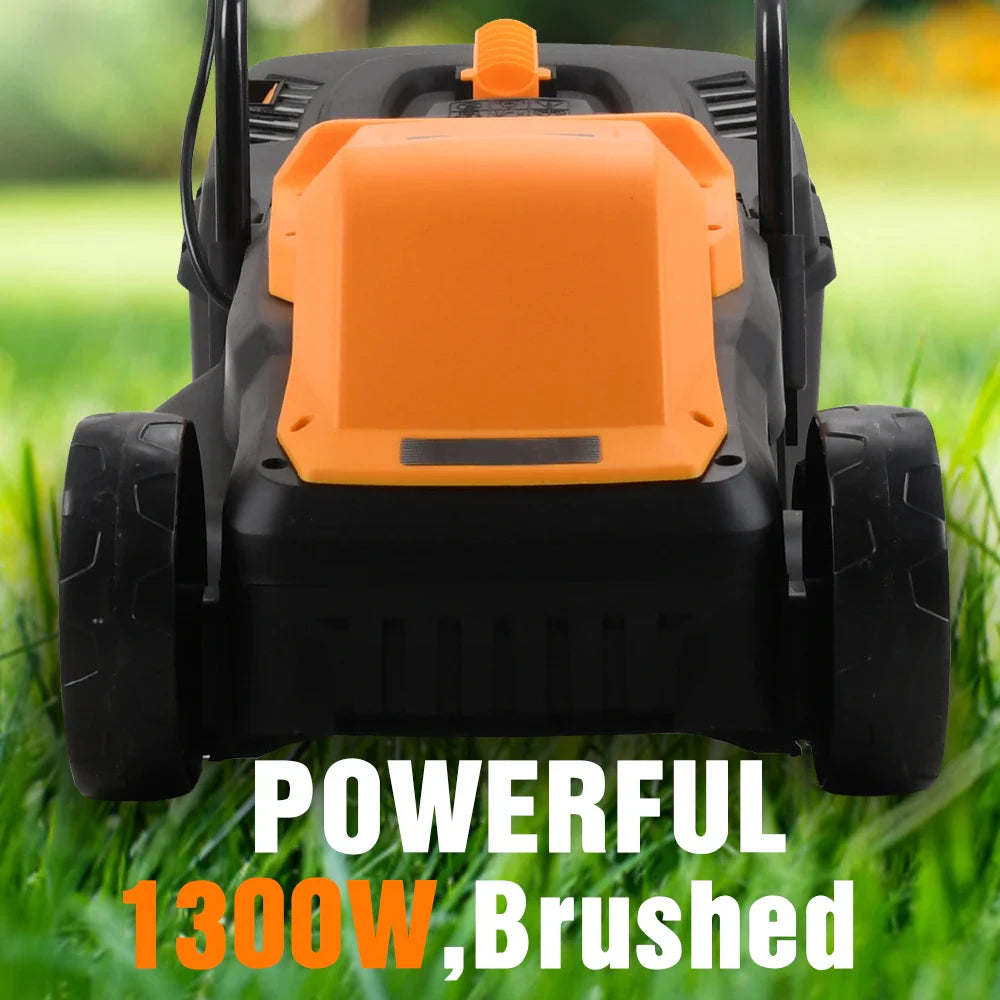 KTX-640851 Electric Push Lawn Mower 1300W with Grass Box for Efficient Garden Cutting