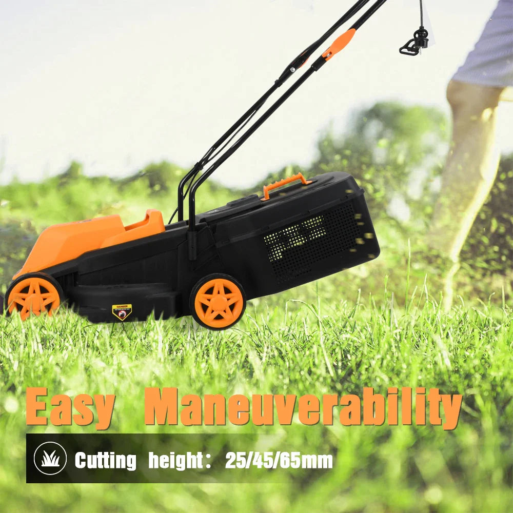 KTX-640851 Electric Push Lawn Mower 1300W with Grass Box for Efficient Garden Cutting