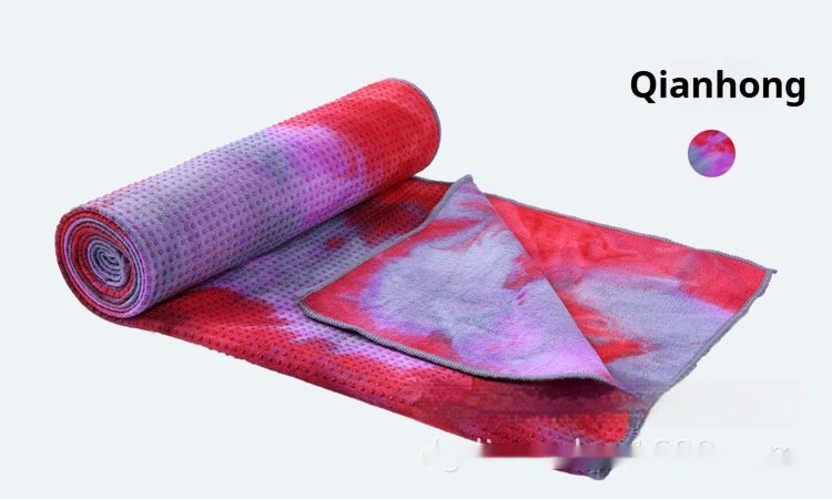KTX-640915 Multi-Color Tie-Dye Non-Slip Microfiber Yoga Towel for Fitness and Exercise