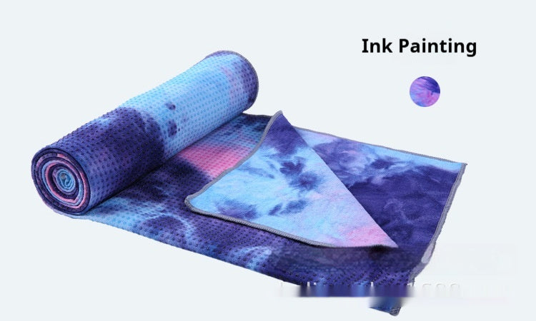 KTX-640915 Multi-Color Tie-Dye Non-Slip Microfiber Yoga Towel for Fitness and Exercise