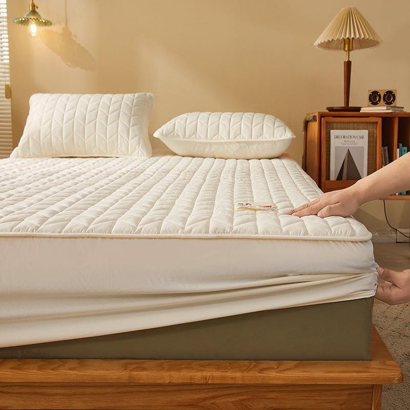 KTX-641491 Striped and Checkered Fitted Sheet Set in Soybean Fiber - Various Sizes Available