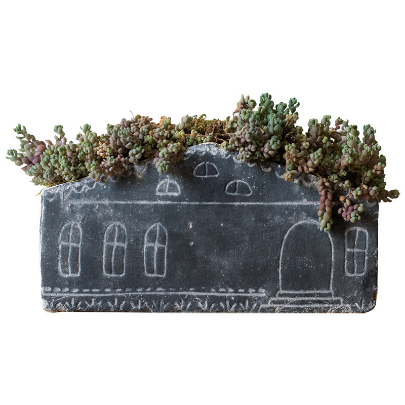 KTX-642579 Charming Ceramic Little House Flower Pot for Garden and Balcony Decor