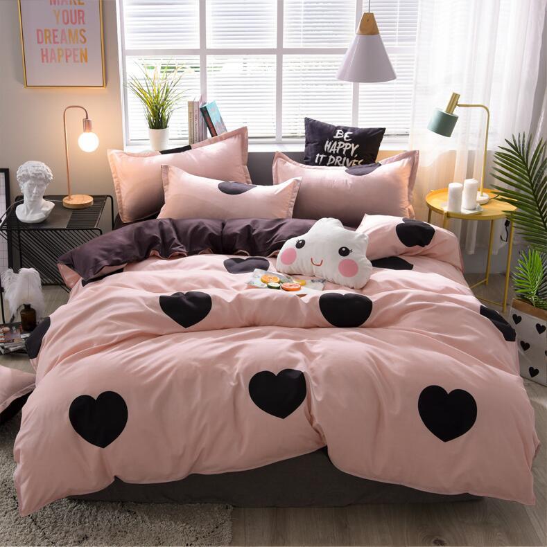 KTX-642643 Aloe Cotton Brushed 4-Piece Bedding Set in Geometric Pattern with Durable Polyester Fabric