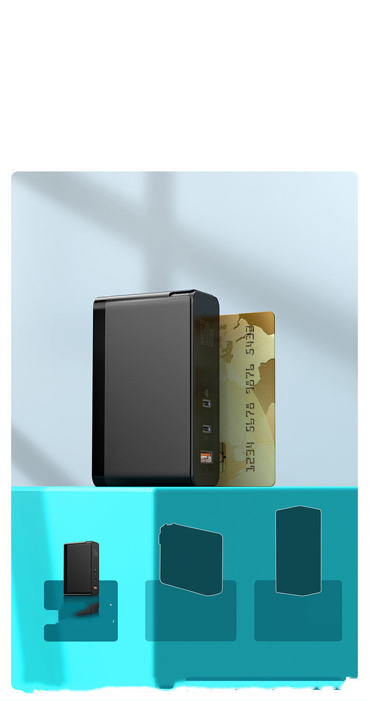 KTX-642707 Compact GaN Mini Fast Charger with USB A Interface and Fast Charging Cables