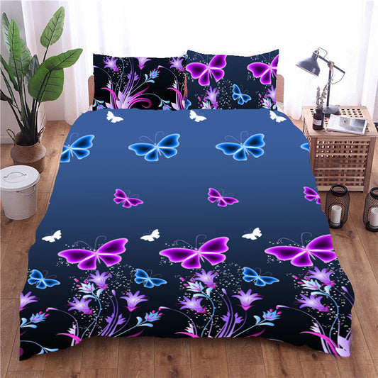 KTX-642963 Butterfly Design Polyester Baby Bedding Set, Multi-Size Options available