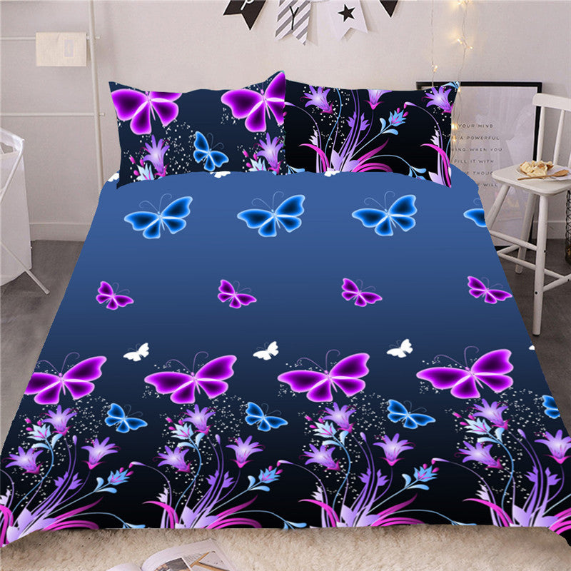 KTX-642963 Butterfly Design Polyester Baby Bedding Set, Multi-Size Options available