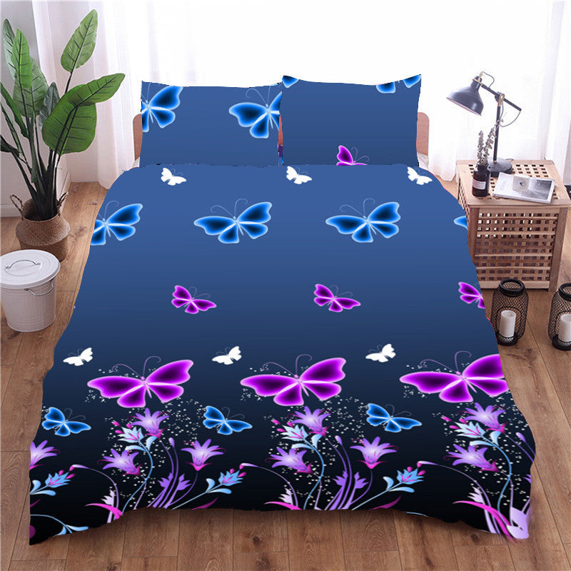 KTX-642963 Butterfly Design Polyester Baby Bedding Set, Multi-Size Options available