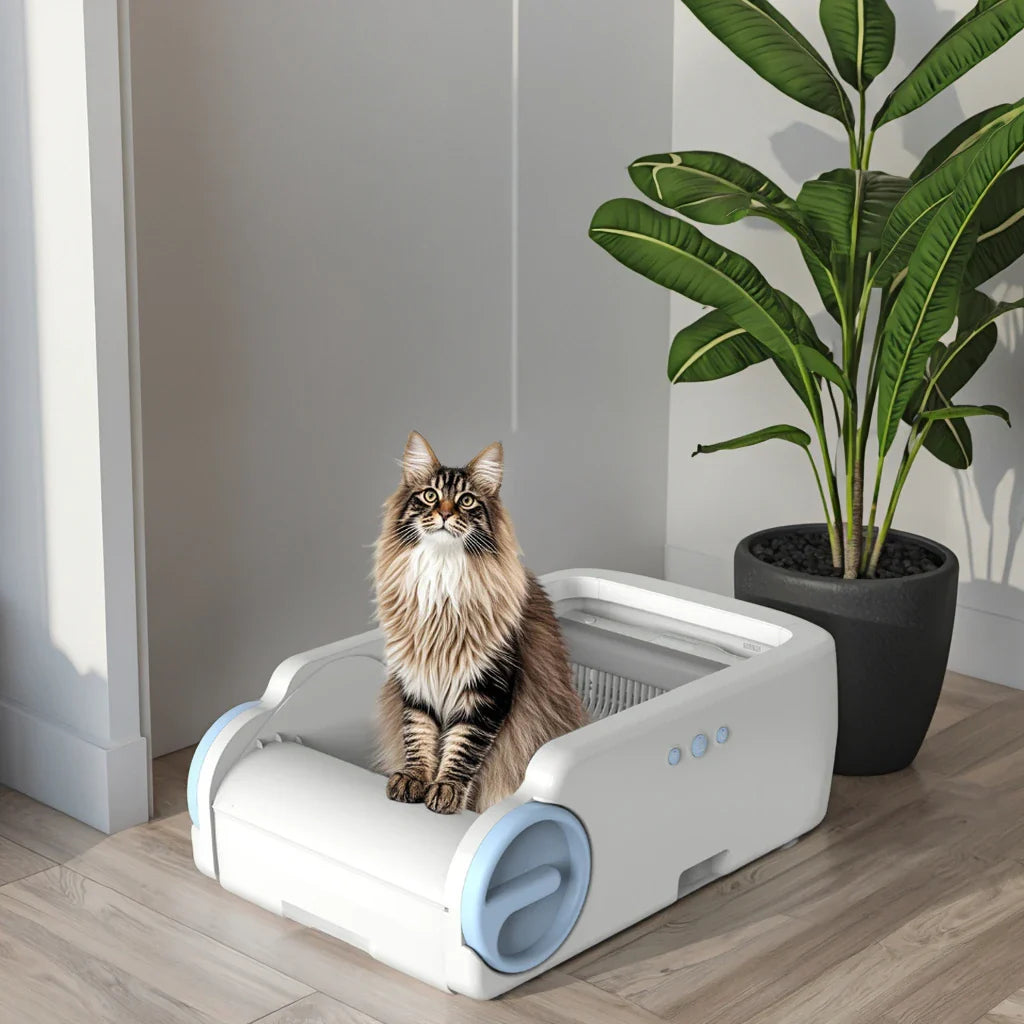 KTX-644243 Automatic Cat Litter Box with Odor Control, Easy Clean Features, and Modular Design