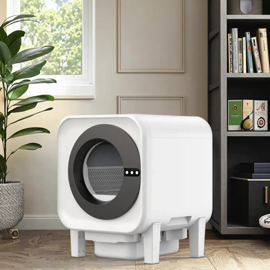 KTX-645395 Intelligent Automatic Cat Litter Box for Multicat Use – Eco-Friendly, Easy Clean Plastic Design