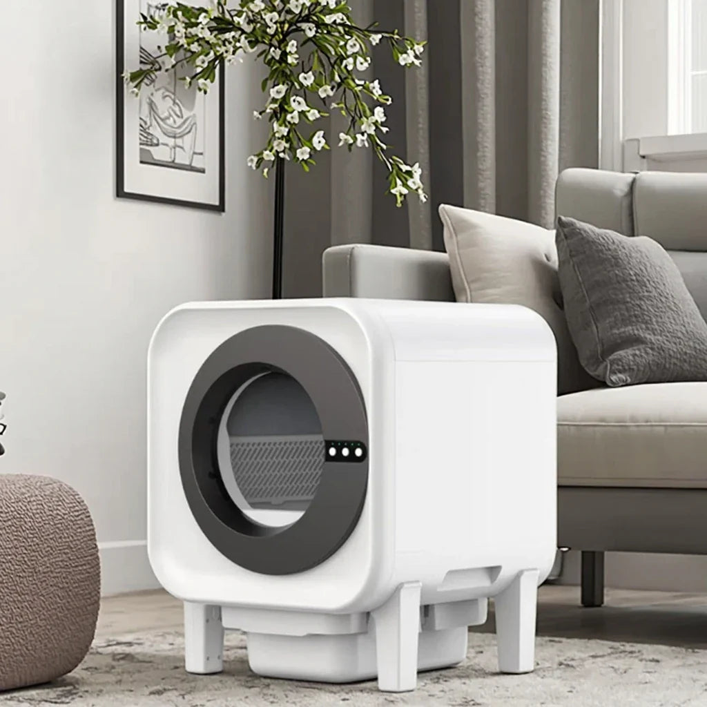 KTX-645395 Intelligent Automatic Cat Litter Box for Multicat Use – Eco-Friendly, Easy Clean Plastic Design