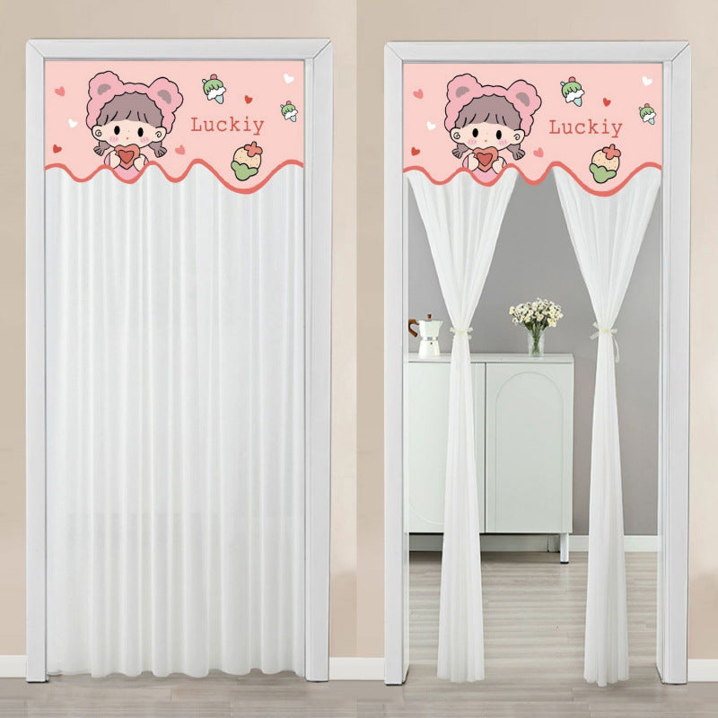 KTX-645651 Non Perforated Magic Tape Double-layer Blackout Curtain - Polyester, Multiple Sizes and Designs Available