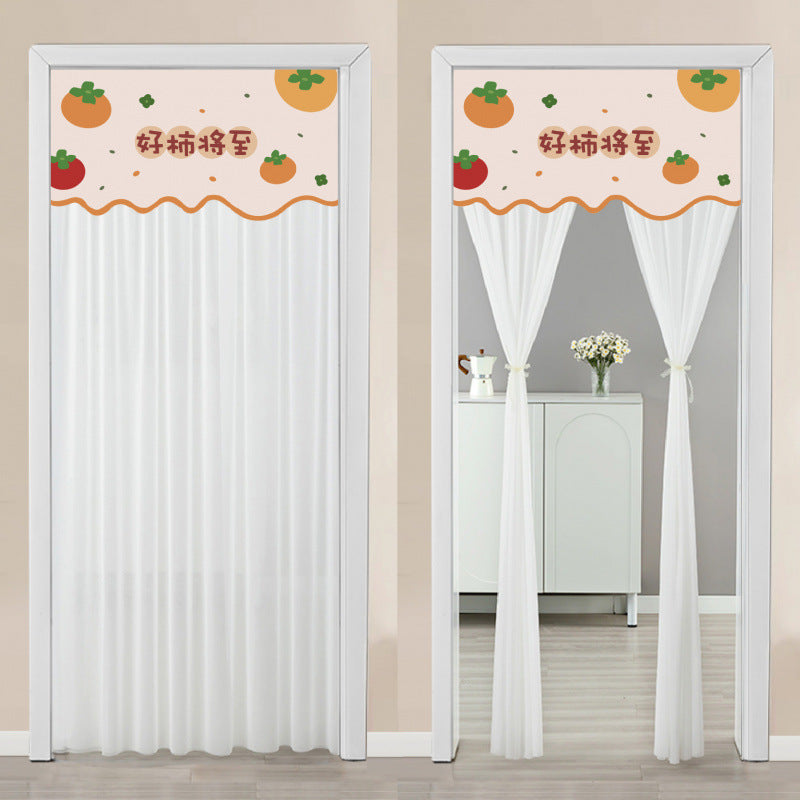 KTX-645651 Non Perforated Magic Tape Double-layer Blackout Curtain - Polyester, Multiple Sizes and Designs Available