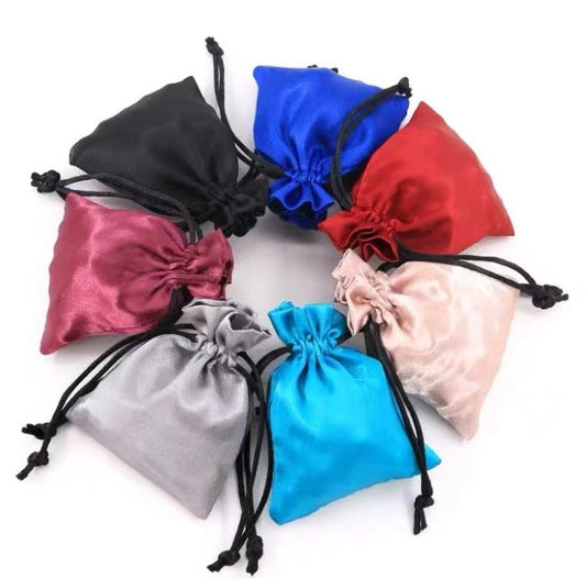 KTX-645779 Custom Silk Satin Drawstring Bag for Wedding Gifts and Accessories, Available in Multiple Colors