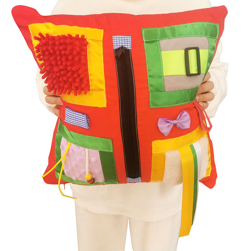 KTX-645779 Sensory Memory Pillow for Dementia Patients - Red, Green, Blue, 45cm Polyester Rehabilitation Aid