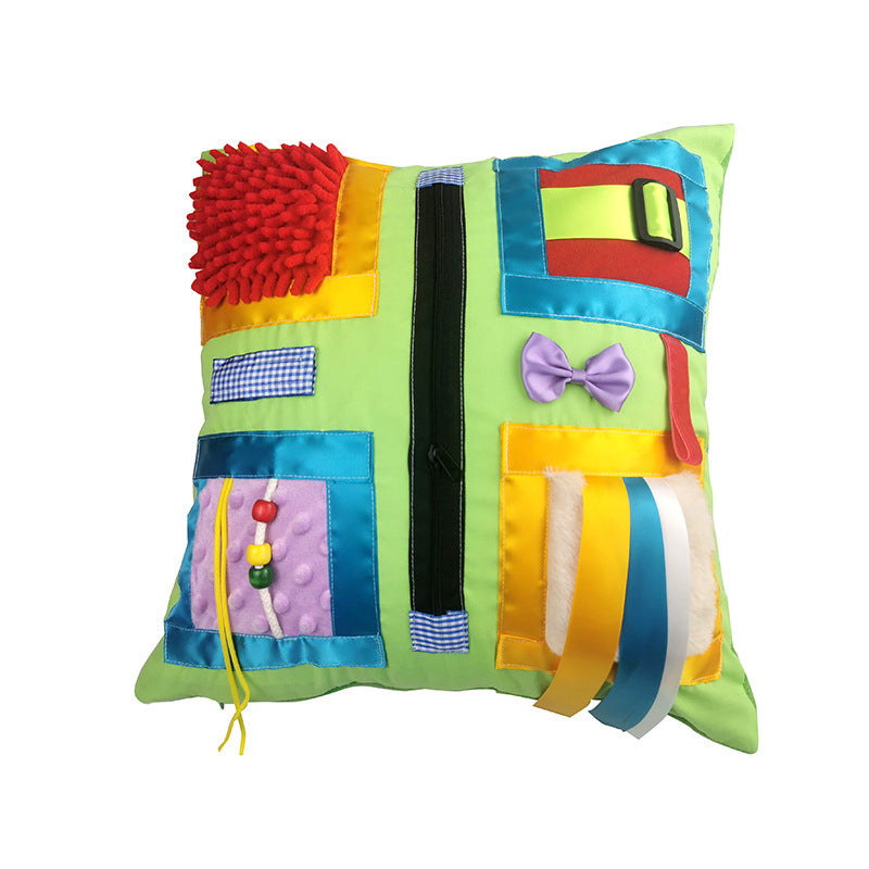 KTX-645779 Sensory Memory Pillow for Dementia Patients - Red, Green, Blue, 45cm Polyester Rehabilitation Aid