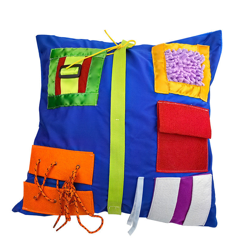KTX-645779 Sensory Memory Pillow for Dementia Patients - Red, Green, Blue, 45cm Polyester Rehabilitation Aid