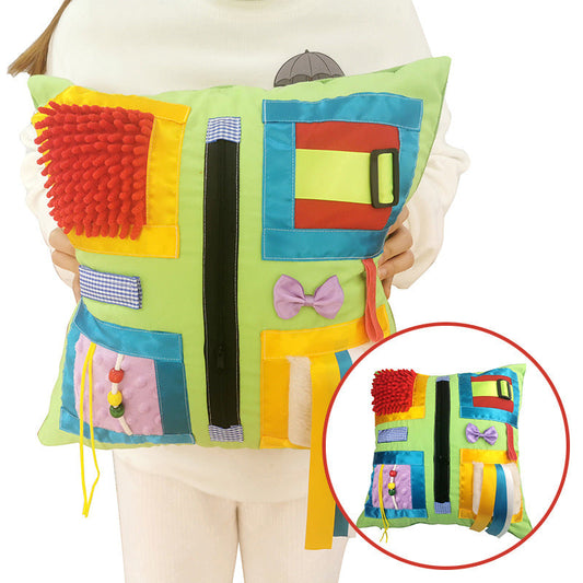 KTX-645779 Sensory Memory Pillow for Dementia Patients - Red, Green, Blue, 45cm Polyester Rehabilitation Aid