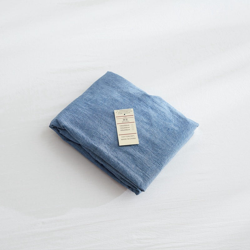 KTX-646419 Cotton Plaid Quilt Cover Set with Fitted Sheets and Pillowcases in Multiple Sizes