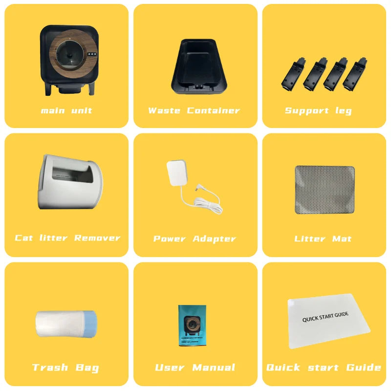 KTX-646547 Intelligent Automatic Cat Litter Box with ABS Material for Deodorization and Purification