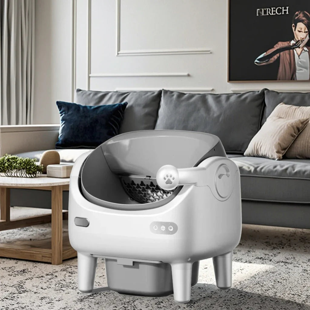 KTX-646547 Intelligent Automatic Cat Litter Box with ABS Material for Deodorization and Purification