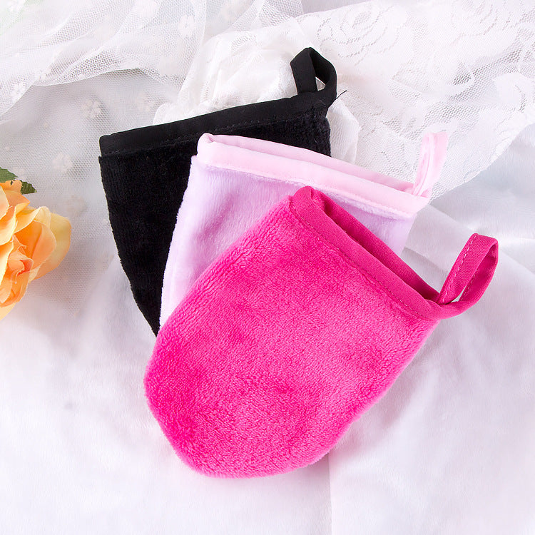 KTX-646675 Superfine Flannel Makeup Remover Gloves - Gentle Cleaning for Flawless Skin
