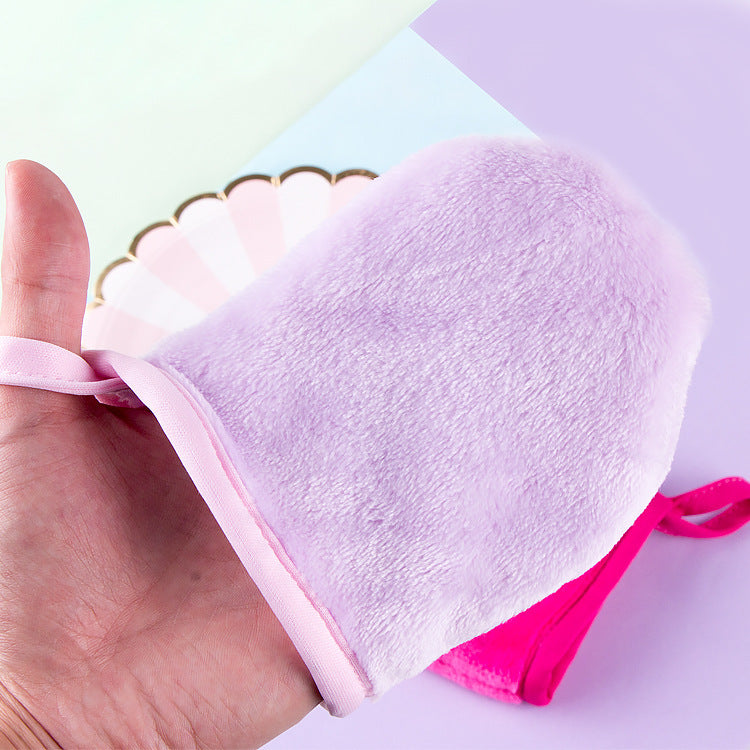 KTX-646675 Superfine Flannel Makeup Remover Gloves - Gentle Cleaning for Flawless Skin