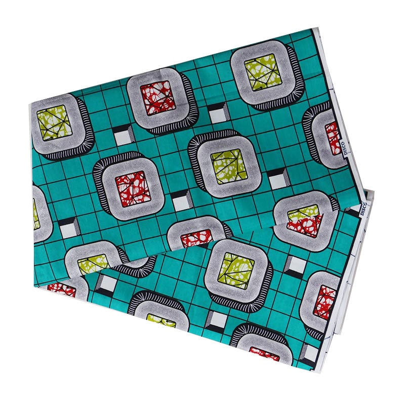 KTX-646931 African Ethnic Batik Double-sided Printed 100% Cotton Fabric - Versatile for Apparel and Home Décor