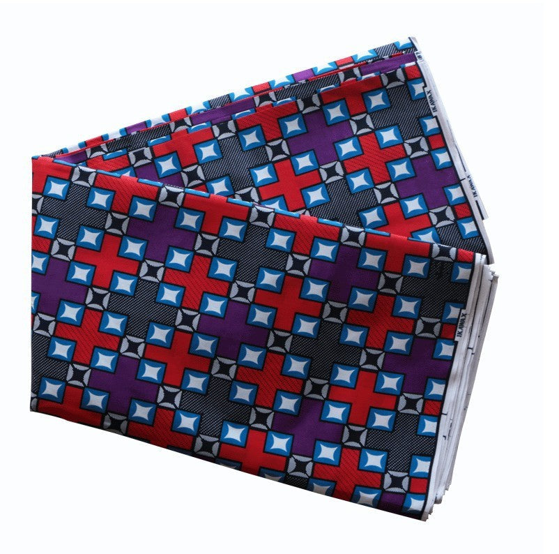 KTX-646931 African Ethnic Batik Double-sided Printed 100% Cotton Fabric - Versatile for Apparel and Home Décor