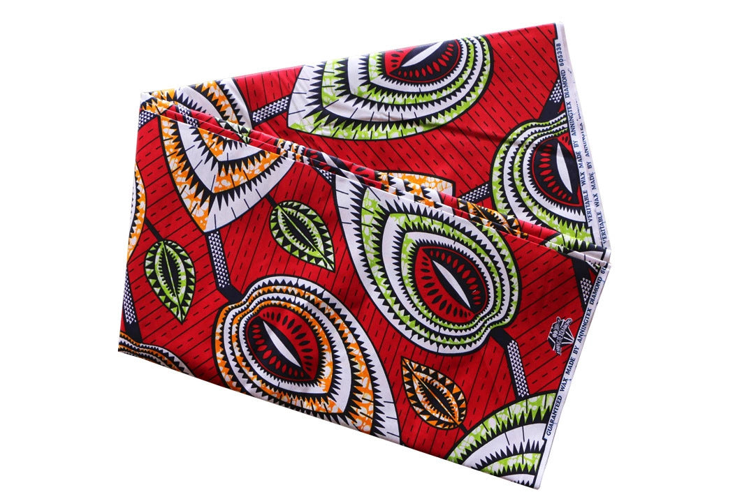 KTX-646931 African Ethnic Batik Double-sided Printed 100% Cotton Fabric - Versatile for Apparel and Home Décor